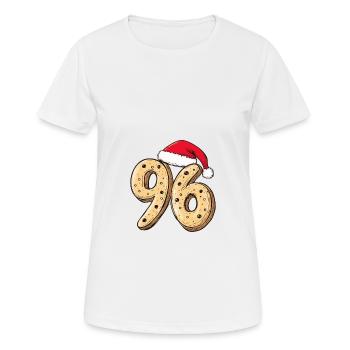 96 Nombre Noël - T-shirt respirant Femme - blanc - Devant - AI Model Female 172 dark (172cm)
