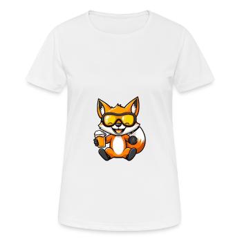Fuchs Ski Bier - Frauen T-Shirt atmungsaktiv - Weiß - Vorne - AI Model Female 172 dark (172cm)