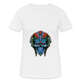 Pharao Totenkopf - Frauen T-Shirt atmungsaktiv - Weiß - Vorne - AI Model Female 172 dark (172cm)