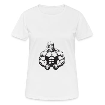 Bodybuilder Fitness - T-shirt respirant Femme - blanc - Devant - AI Model Female 172 dark (172cm)