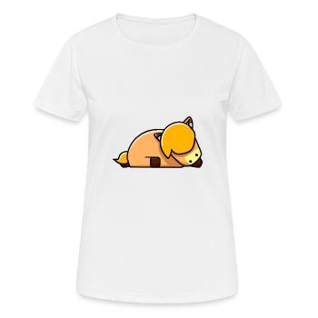 Joli cheval dort - T-shirt respirant Femme - blanc - Devant - AI Model Female 172 dark (172cm)
