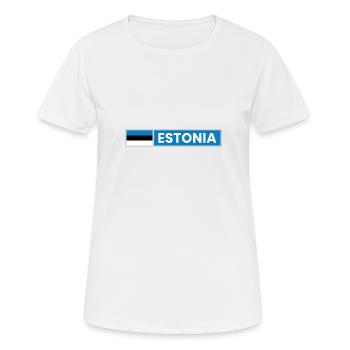 Estonia National Flag - Women's Breathable T-Shirt - white - Front - AI Model Female 172 dark (172cm)