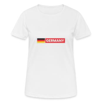 Germany National Flag - Women's Breathable T-Shirt - white - Front - AI Model Female 172 dark (172cm)