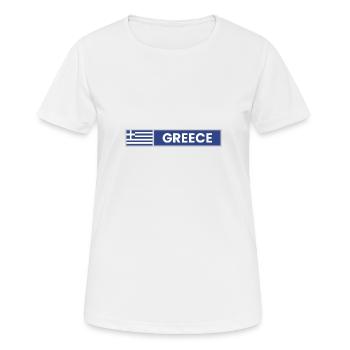 Greece National Flag - Women's Breathable T-Shirt - white - Front - AI Model Female 172 dark (172cm)