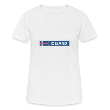 Iceland National Flag - Women's Breathable T-Shirt - white - Front - AI Model Female 172 dark (172cm)