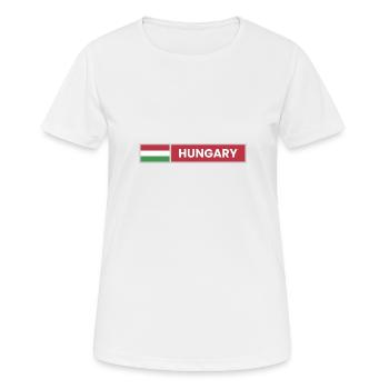 Hungary National Flag - Women's Breathable T-Shirt - white - Front - AI Model Female 172 dark (172cm)