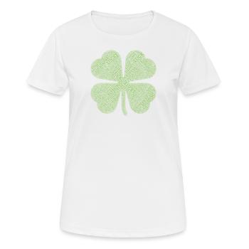 Streak of lucky - Cloverleaf - Lucky Gift Idea - Women's Breathable T-Shirt - white - Front - AI Model Female 172 dark (172cm)