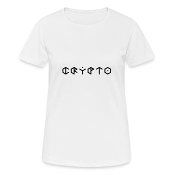 Crypto, Cryptocurrency - Frauen T-Shirt atmungsaktiv - Weiß - Vorne - AI Model Female 172 dark (172cm)