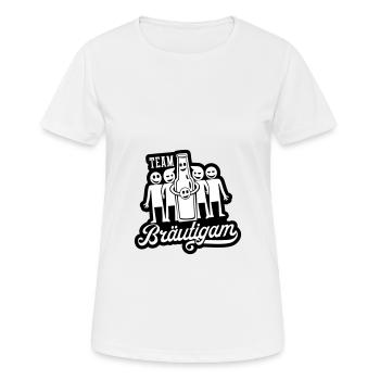 Wedding Groom Party - Women's Breathable T-Shirt - white - Front - AI Model Female 172 dark (172cm)