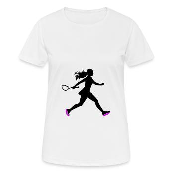 Tennis Spielerin Symbol - Frauen T-Shirt atmungsaktiv - Weiß - Vorne - AI Model Female 172 dark (172cm)