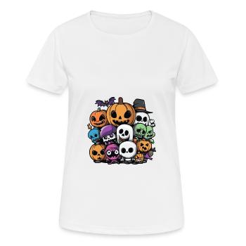 Halloween Party Figures - Women's Breathable T-Shirt - white - Front - AI Model Female 172 dark (172cm)