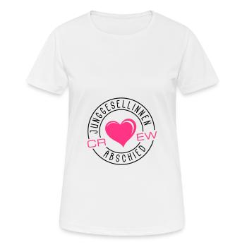 Junggesellinnenabschied Crew - Frauen T-Shirt atmungsaktiv - Weiß - Vorne - AI Model Female 172 dark (172cm)