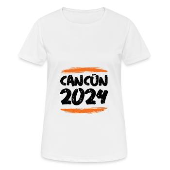 Cancun 2024 - Women's Breathable T-Shirt - white - Front - AI Model Female 172 dark (172cm)