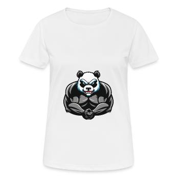 Panda Muscles Bodybuilding - Women's Breathable T-Shirt - white - Front - AI Model Female 172 dark (172cm)
