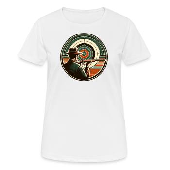 Schütze - Frauen T-Shirt atmungsaktiv - Weiß - Vorne - AI Model Female 172 dark (172cm)