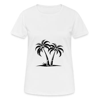 Île Palm - T-shirt respirant Femme - blanc - Devant - AI Model Female 172 dark (172cm)