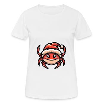Crabe Crabe Noël - T-shirt respirant Femme - blanc - Devant - AI Model Female 172 dark (172cm)