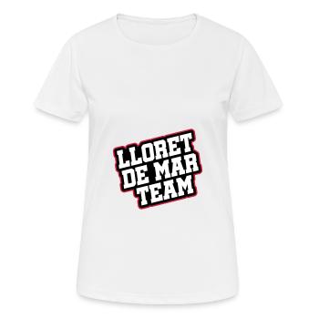 L’équipe Lloret De Mar - T-shirt respirant Femme - blanc - Devant - AI Model Female 172 dark (172cm)