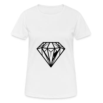 Diamond Gemstone Jewel - Women's Breathable T-Shirt - white - Front - AI Model Female 172 dark (172cm)