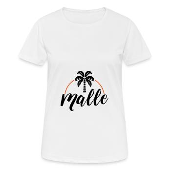 Malle Palme - T-shirt respirant Femme - blanc - Devant - AI Model Female 172 dark (172cm)