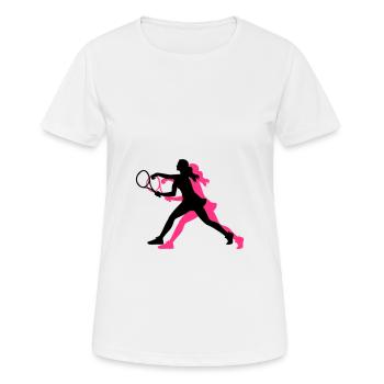 Tennis Spielerin Symbol - Frauen T-Shirt atmungsaktiv - Weiß - Vorne - AI Model Female 172 dark (172cm)