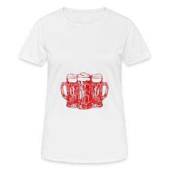 Toast beer - Women's Breathable T-Shirt - white - Front - AI Model Female 172 dark (172cm)