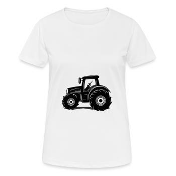 Véhicule tracteur - T-shirt respirant Femme - blanc - Devant - AI Model Female 172 dark (172cm)