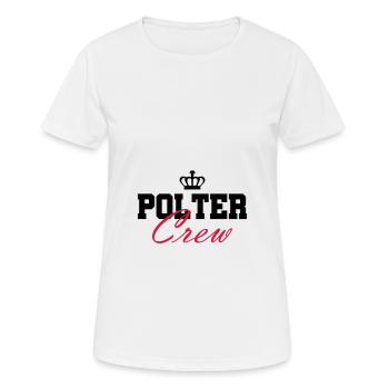 Polter Crew Fiançailles Mariage - T-shirt respirant Femme - blanc - Devant - AI Model Female 172 dark (172cm)