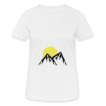 Icône Montagnes Icône - T-shirt respirant Femme - blanc - Devant - AI Model Female 172 dark (172cm)