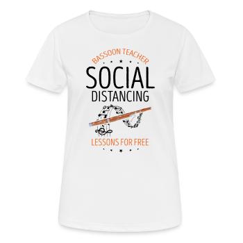 Woodwind instrument and bassoon wind instrument - Women's Breathable T-Shirt - white - Front - AI Model Female 172 dark (172cm)