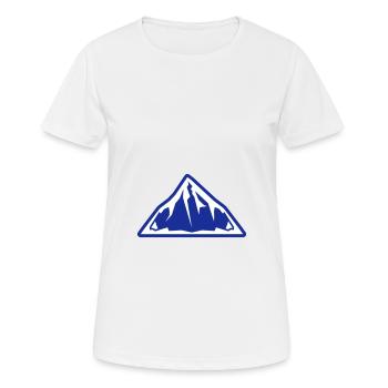 Mountains Logo - Women's Breathable T-Shirt - white - Front - AI Model Female 172 dark (172cm)