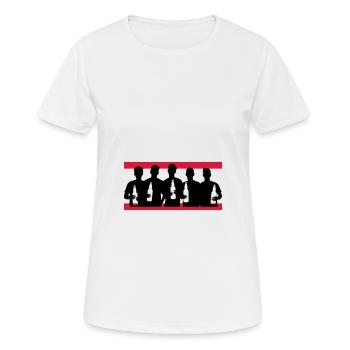 Junggesellenabschied Gruppe Jga - Frauen T-Shirt atmungsaktiv - Weiß - Vorne - AI Model Female 172 dark (172cm)