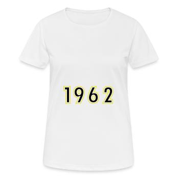 1962 Année Anniversaire - T-shirt respirant Femme - blanc - Devant - AI Model Female 172 dark (172cm)