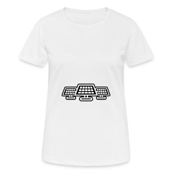 Photovoltaik Anlage Solar Energie - Frauen T-Shirt atmungsaktiv - Weiß - Vorne - AI Model Female 172 dark (172cm)