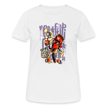 Graffiti ist kein Crime Street Vision - Frauen T-Shirt atmungsaktiv - Weiß - Vorne - AI Model Female 172 dark (172cm)