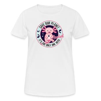 Axolotl Schwanzluch Amphibien Molche Aquarium Tier - Frauen T-Shirt atmungsaktiv - Weiß - Vorne - AI Model Female 172 dark (172cm)