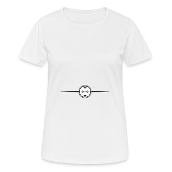 Socket Element Symbol - Women's Breathable T-Shirt - white - Front - AI Model Female 172 dark (172cm)