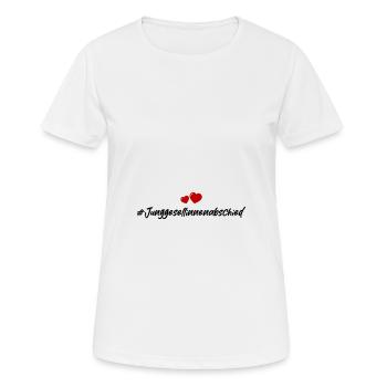 Junggesellinnenabschied Herz - Frauen T-Shirt atmungsaktiv - Weiß - Vorne - AI Model Female 172 dark (172cm)