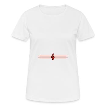 clef line - Women's Breathable T-Shirt - white - Front - AI Model Female 172 dark (172cm)