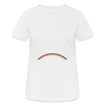 Germany Flag Symbol Line - Women's Breathable T-Shirt - white - Front - AI Model Female 172 dark (172cm)