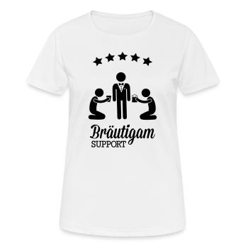 Supporter groom bachelor party - Women's Breathable T-Shirt - white - Front - AI Model Female 172 dark (172cm)