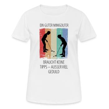 YOGA - Frauen T-Shirt atmungsaktiv - Weiß - Vorne - AI Model Female 172 dark (172cm)