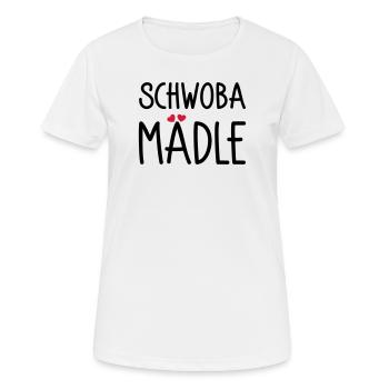Schwoba Mädle - Frauen T-Shirt atmungsaktiv - Weiß - Vorne - AI Model Female 172 dark (172cm)
