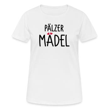 Pälzer Mädel - Frauen T-Shirt atmungsaktiv - Weiß - Vorne - AI Model Female 172 dark (172cm)