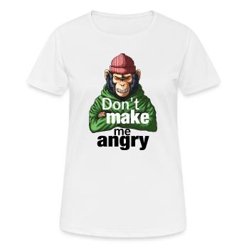Anger angry impulsive aggressive hothead rage monkey - Women's Breathable T-Shirt - white - Front - AI Model Female 172 dark (172cm)
