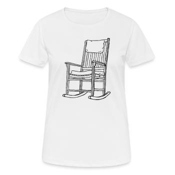 Chill Stuhl - Frauen T-Shirt atmungsaktiv - Weiß - Vorne - AI Model Female 172 dark (172cm)