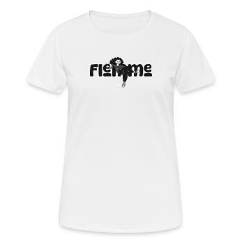 Flemme Attitude : Relax Max und Chill Attitude - Frauen T-Shirt atmungsaktiv - Weiß - Vorne - AI Model Female 172 dark (172cm)