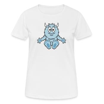 Câlin monstre - T-shirt respirant Femme - blanc - Devant - AI Model Female 172 dark (172cm)