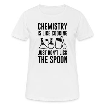 La chimie est comme la cuisine - T-shirt respirant Femme - blanc - Devant - AI Model Female 172 dark (172cm)