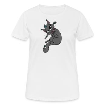 Douce dame de chat chillt - T-shirt respirant Femme - blanc - Devant - AI Model Female 172 dark (172cm)